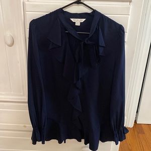 Rachel Zoe navy blouse.